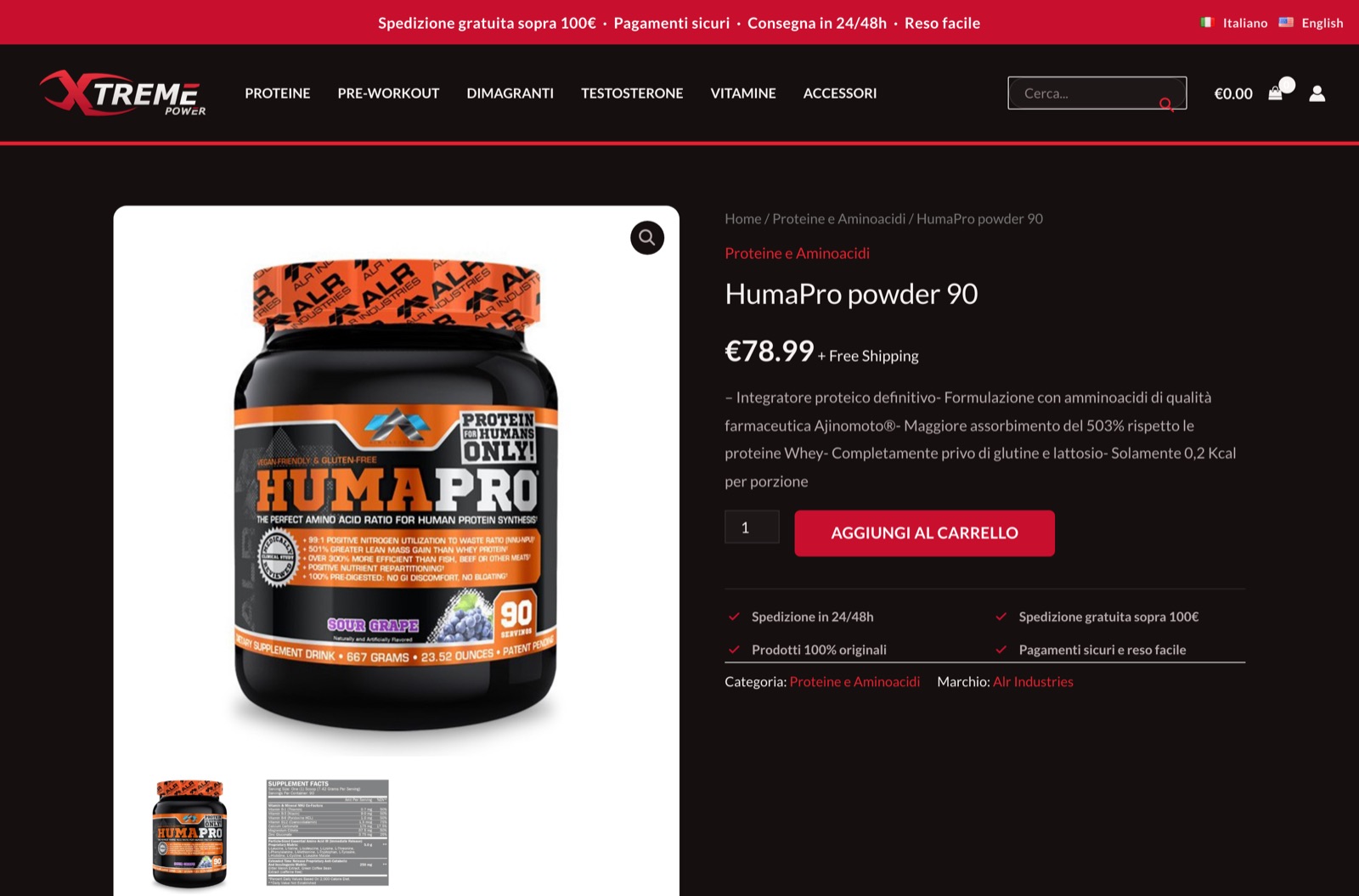 Product page