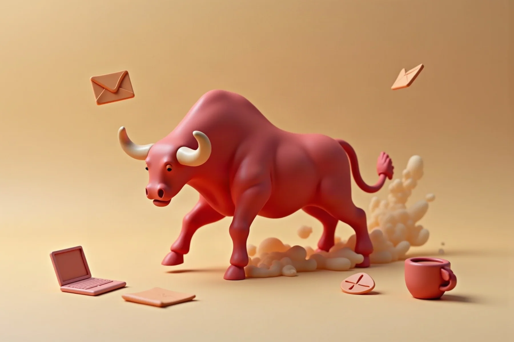 PROBULL World — clay bull charging